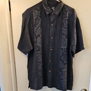 Mens Tommy Bahama Gray Casual Button Down Shirt
